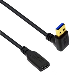 30cm up/down/left/right angle USB 3.0 A male to USB 3.0 C female extension cable for computer/mobile phone cabletolink factory