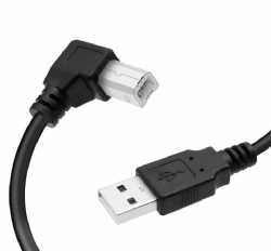 90 Degree USB 2.0 A Male to B Male Printer Scanner USB B Cable Cord with 480Mbps High Speed Printing, 1.5M(Right Angle)