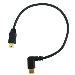 24K Angle usb type c male to angle mini usb 5pin data power charge cable