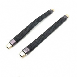 12cm 100W 8K USB C male to USB C male video stereo cable black color