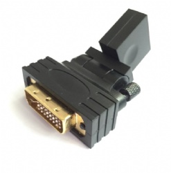 360 degree DVI male to HDMI A female adapter