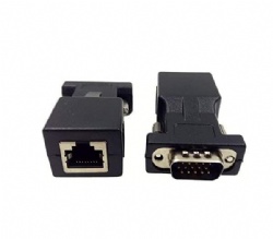 VGA 15 Pin Male to CAT5 CAT6 RJ45 Female Network Cable Extender Connector Adapter