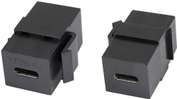 USB 3.1 Type-C Female to Female Keystone Insert Socket Coupler Adapter for Wall Plate