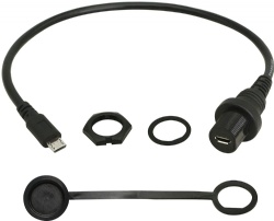 30cm Micro USB Mount Extension Dash Flush Cable for Car