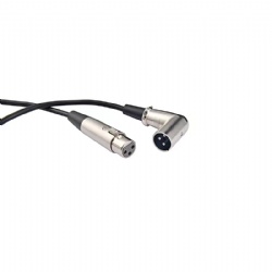 Right Angle XLR Microphone Cable 3 ft
