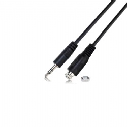 30cm 3.5mm audio to panel with screw round nut CABLETOLINK