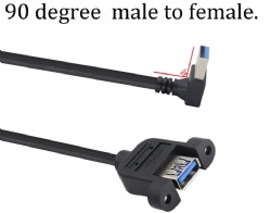 USB 3.0 A Down Elbow Male to USB 3.0 A Female Adapter Super Speed