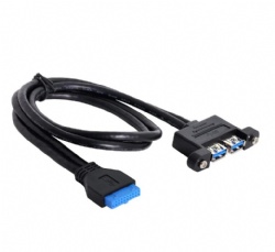 USB 3.0 Female Panel Type to Motherboard 20Pin Header Cable 50cm