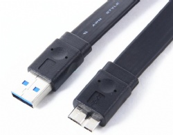 Flat Micro usb 3.0 B male to USB 3.0 A male power charge data transfer cable