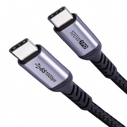 6.6ft USB C to USB C Cable 100W, Type C 3.1 Gen 2 Cable, 10GBbps High Speed Data Transfer 20V5A Quick Charge E-Marker Chip Cord, 4K@60Hz Video