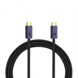 PD 3.1 140W 100W USBc to USBc Cord 5ft Nylon Braided for Data Transfer High Power Charge Phone Tablet Laptop Computer