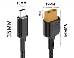 Type-C to XT60 Female Connector Charging Adapter Cable