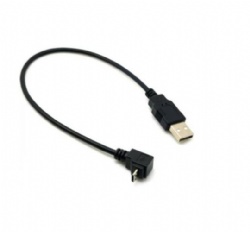 Cabletolink 480mbps USB 2.0 Male to Micro USB Up & Down Angled 90 Degree Cable 30cm for Cell Phone Tablet