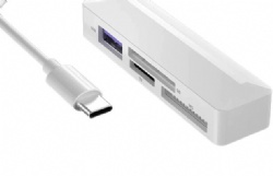 3 in 1 USB C to USB Camera Memory Card Reader Adapter for New Pad Pro MacBook Pro and More UBC C Devices