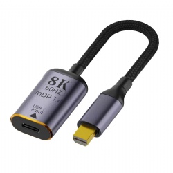 USB-C Type C Female Source to Mini Displayport DP 1.4 Sink HDTV Cable 8K@60hz 4K@120hz for Tablet Phone Laptop