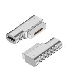 Magnetic USB C Female to Mag-Safe 2 T Tip Male Adapter