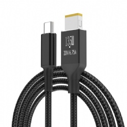 20V/6.75A USB C to Square Slim 11*4.5mm male Tip Laptop Charging Cable 6.5ft 135W PD Power Charger Supply Extension Cor