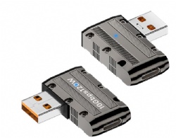 10Gbps USB 3.0 A male to USB C female up/down/right/left 90 degree power charge data transfer adapter 120W