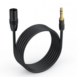 6.35mm plug to 3pin xlr male TRS Cable