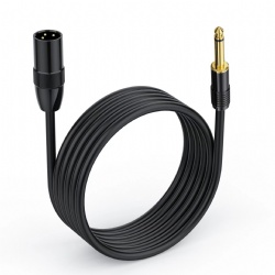 XLR 3PIN Male to 6.35mm TS Male Wire mic cord