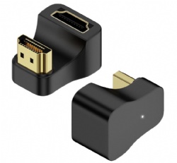8K HDMI Male to Female 180° Angle Display Connector Socket