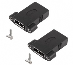 8K DP1.4 Panel Mount Coupler Displayport Female to Female Straight-Through Extension Adapter,for Fixed Mounting on Dashboards or Equipment Panel