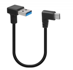 Up Down Angle 18W Fast Charging USB A to USB C Cable