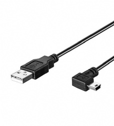3M USB A to Mini B USB Cable 90 Degree Data Sync Charge Cord with 5 pcs Wiring Clips for Nextbase Dash Cam Car GPS Navigator DVR Digital Camera (Right Angle)