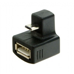 180 degree Micro usb 5pin male to USB 2.0 A female otg adapter 180 degree