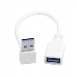 white color UP Angle USB 3.0 A male to USB 3.0 A female extension cable