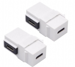 90 degree USB 3.1 USB-C Keystone Insert Connector Socket Adapter for Wall Plate Outlet Panle