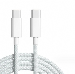 PD 5A Fast Charging Type C to Type C Cable, Nylon Braided USB-C Cord Phone Charger for iPhone 15