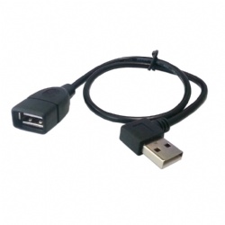 angle USB 2.0 A type male to female extension cable