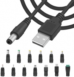 USB to 5v DC Cable 5FT / 1.5M