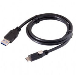 USB 3.1 Type-C Locking Connector to Standard USB3.0 Data Cable 1.2m with Panel Mount Screw