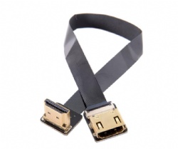 Up Angled 90 Degree HDMI Male to Female FPC Flat Cable for HDTV Multicopter Aerial Photography
