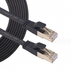 Cat8 Flat Internet Cable High Speed LAN Patch Network Cables with RJ45 Gold Plated Connector, Compatible with Cat5/Cat6/Cat7