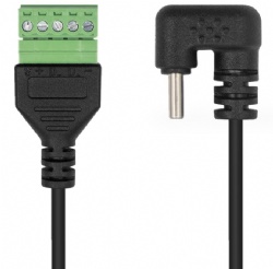 USB 3.1.type-c Female  to 5 Pin/Way Female Bolt Screw Shield terminals Pluggable Type Adapter cable  0.3m