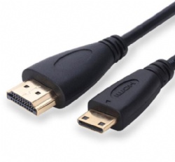 mini HDMI C male to HDMI A male 1080p cable