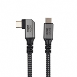 90 degree USB C male to USB C male 100W USB 3.2Gen 4K PD Fast charging cable