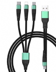 6 in 1 Multi Charging Cable A/C to USB C/Micro USB/8PIN Connector Universal Compatible with all the Cell Phones