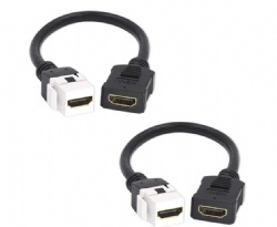 HDMI Keystone Jack, Female to Female HDMI Pigtail Cable 4K HDMI Keystone Coupler for Keystone Wall Plate