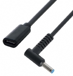 Type C USB-C Female Input to DC 4.5x3.0mm Power PD DC 20V 65W Charge Cable fit Compatible for Laptop 18-20V (4.5x3.0mm)