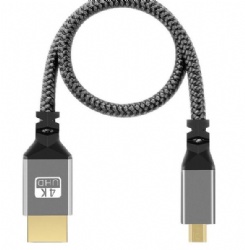 24K 18Gbps Micro HDMI D male to HDMI A male cable