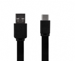 Flat USB Type-C to Type-A 3.2 Gen1 Charge and Sync Cable - 5Gbps, 3 Amp Charging, Resists Tangling, Compatible with USB Type-C