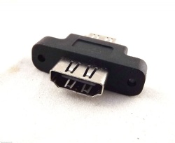 HDMI A type Female to A type Female with panel mount screw cable adapter 1080P