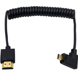Micro HDMI to HDMI Coiled Cable