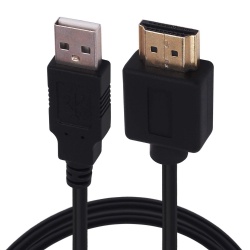 USB 2.0 A male to HDMI Type A Power charging cable