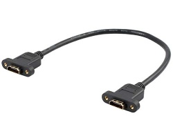 HDMI A female to HDMI A female with panel mount screw cable