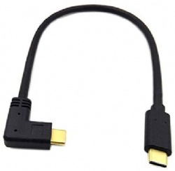 angle USB Type C male to USB Type C male power charge cable